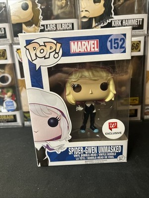 Funko Pop Marvel Spider-Gwen Unmasked 152 Vinyl Bobble-Head Figure Multicolor