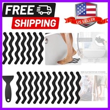 24PCS Bathtub Non Slip Stickers Black Safety Anti Slip Shower Strips Adhesive...