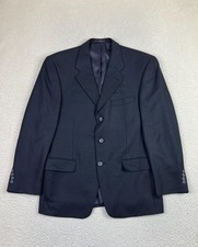 Jones New York Blazer Mens 42 Regular Blue Wool Sport Coat Classic Tailored Suit