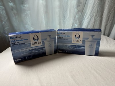 Lot Of 2 Brita Plus Replacement Water Filters BPA-Free High-Density Pitchers