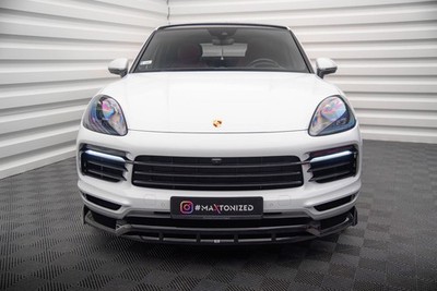 Maxton Design Frontlippe passend für Porsche Cayenne Coupe / SUV Mk3 schwarz Hoc