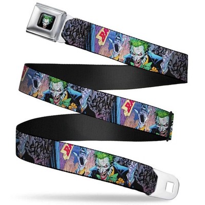 Joker Laughing Face Close-Up Black Seatbelt Belt - Joker Ban (US IMPORT) ACC NEU
