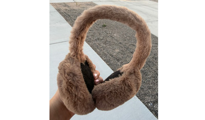 Never Used Tan Brown Faux Fur Velvet Band Earmuffs
