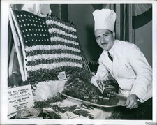 1940 Chef George Karl Waloner Thanksgiving Exhibit Hotel Salisbury Photo 7X9
