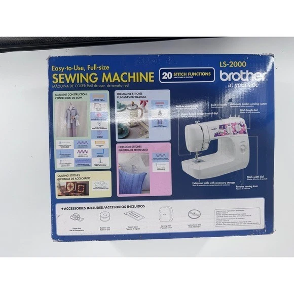 Máquina de coser Brother LS-2000 fácil de usar tamaño completo 20 funciones de puntada NUEVA Foto 2 de 4