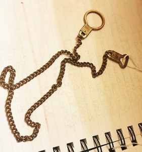 antique watch chain brass pocket watch chain 17.5 in long