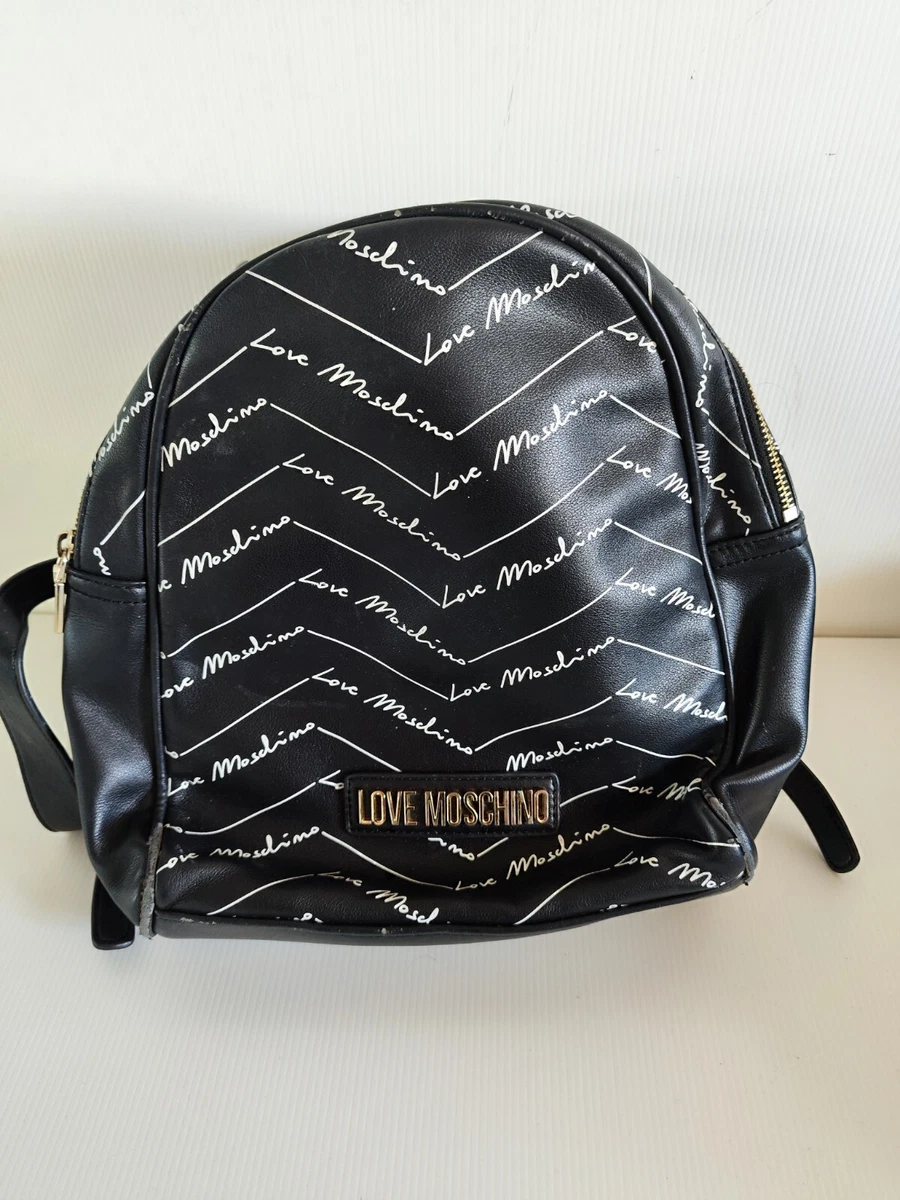 Sac à Main Moyen Moschino Noir - Nylon Et Cuir - Italie - Neuf Sans étiquettes