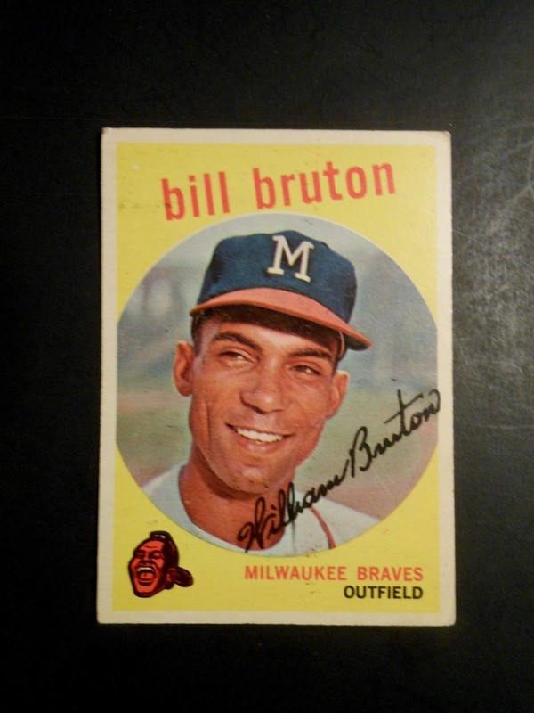 1959 TOPPS BASEBALL CARD #165 BILL BRUTON        MILWAUKEE BRAVES