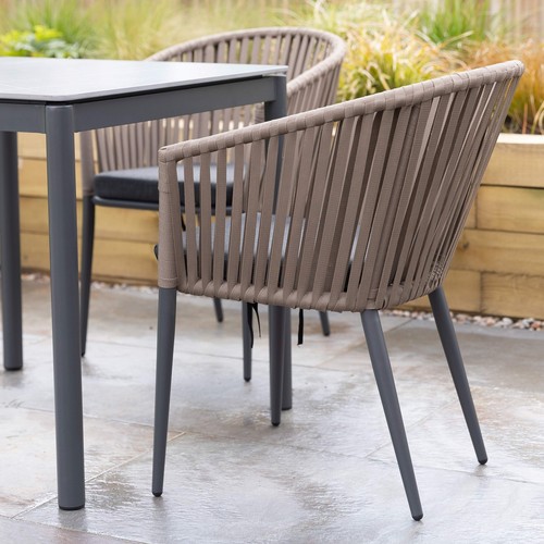Marbella Outdoor Luxury Stackable Arm Chair, Restaurant or Home Garden Furniture - Picture 2 of 13