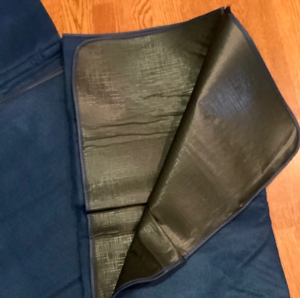 KU Blanket Tote Blue Jay Hawk Zipper Pocket Shoulder Strap New Old Stock 50 X 58 - Image 4 of 4