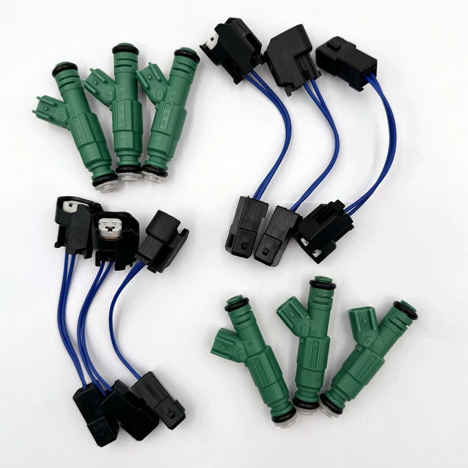 Inyectores de combustible 6X 0280155789 aptos para BOSCH 97-00 Plymouth Chrysler Dodge 3,3 L V6 Foto 2 de 4