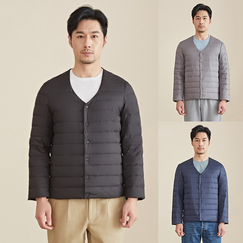 Men Down Waistcoat Puffer Vest V Neck 