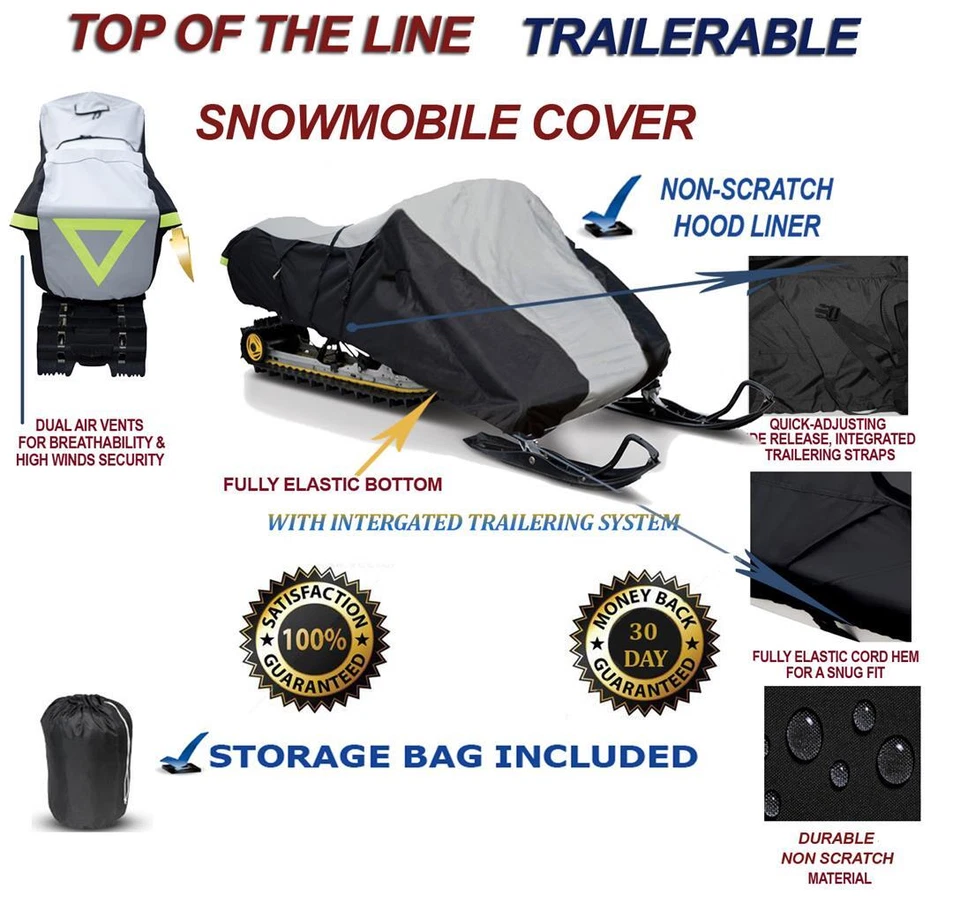 HEAVY-DUTY Snowmobile Cover Arctic Cat Cheetah 550 1994 - Image 2 of 4