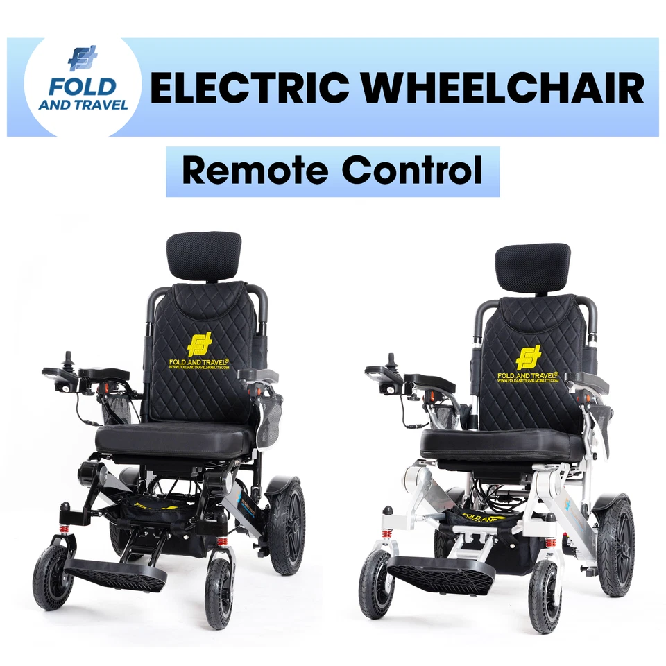 Fold And Travel Auto Recline Lightweight Foldable Electric Power Wheelchair - Image 2 of 4