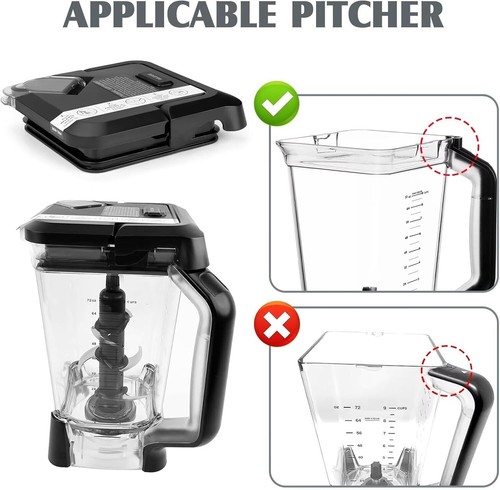 Lid Replacement for Ninja Blender 72 OZ Pitcher, Replacement Parts Top Locking - Picture 8 of 12