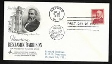 #1045 12c Benjamin Harrison - ArtCraft FDC 