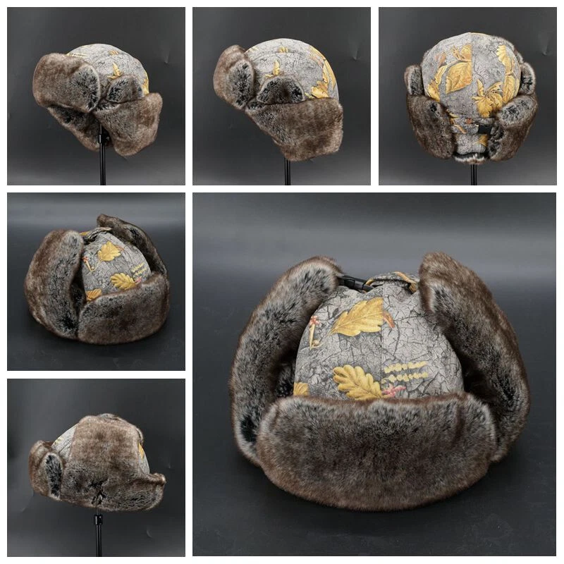 Hommes Aviateur Chapeau Trappeur Casquette Ski Ouchanka Russe Cosaque Faux Fur - Photo 4/4