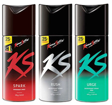 KS Kamasutra Deodorant For Men SPARK  RUSH  URGE  150 ML / 100 Gram