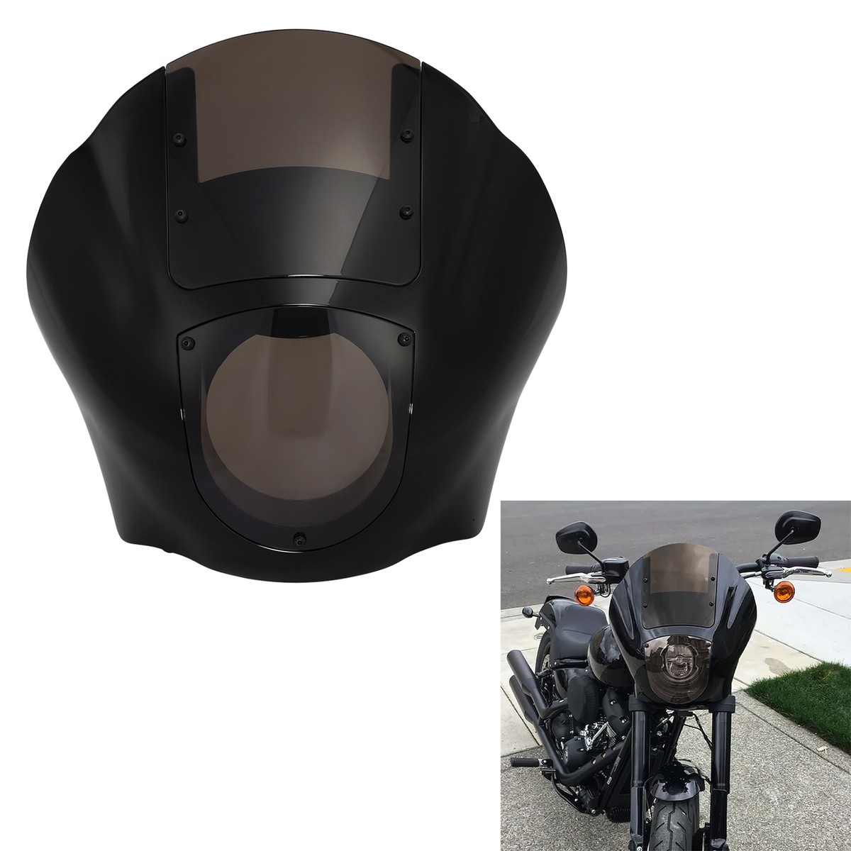 ABS Quarter Fairing W/ Smoke Windshield For Harley Sportster XL 88