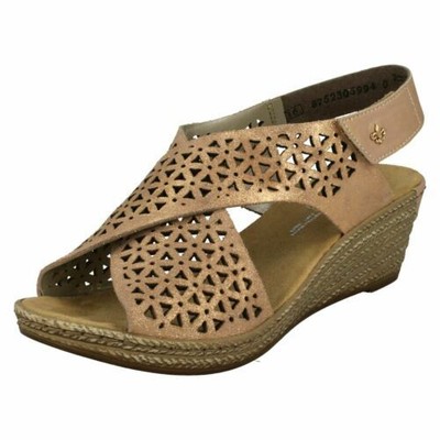 Ladies Rieker 62484 Wedged Heel Slingback Sandals