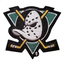 Anaheim Mighty Ducks Patch. Embroidered. Iron On Backing. 3"x2.5"