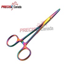 5  Half Inch Medical Kelly Hemostat Locking Forceps, Multi Rainbow Color STR