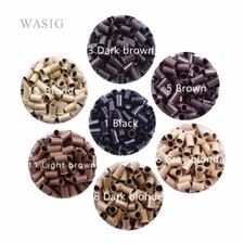 Micro Copper Tube Rings Beads Links Human Hair Extensions Tools Lock Flared