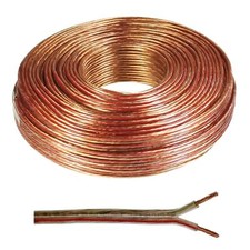 50 m cavo per altoparlanti 2 x 1,5 mm² cavo audio trasparente cavo scatola