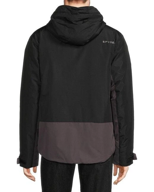 NUEVA CHAQUETA CON CAPUCHA SPYDER PARA HOMBRE Logo NEGRA TALLA S/100% AUTÉNTICA Foto 4 de 4