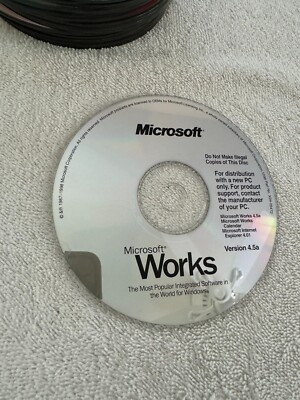 Microsoft Works Version 4.5a - Product Key Not Included!!!