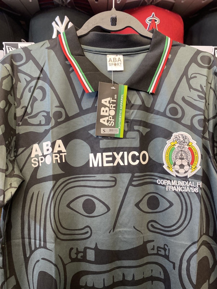 Mexico National Team 1998 Black Aztec Calendar Jersey (Sz S) | eBay