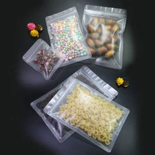 New Frosted Clear Plastic Zip Seal Storage Bags in Different Quantity and Sizes