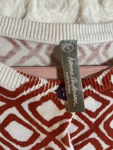 Hanna Andersson Christmas cardigan sz SM Women Sweater red white purple - Picture 2 of 6