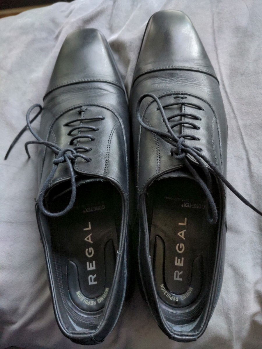 Regal Men's Black Leather Dress Shoes - 607R - US Size 8.5 - JP