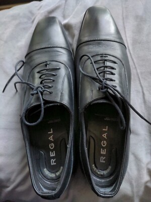 Regal Men's Black Leather Dress Shoes - 607R - US Size 8.5 - JP