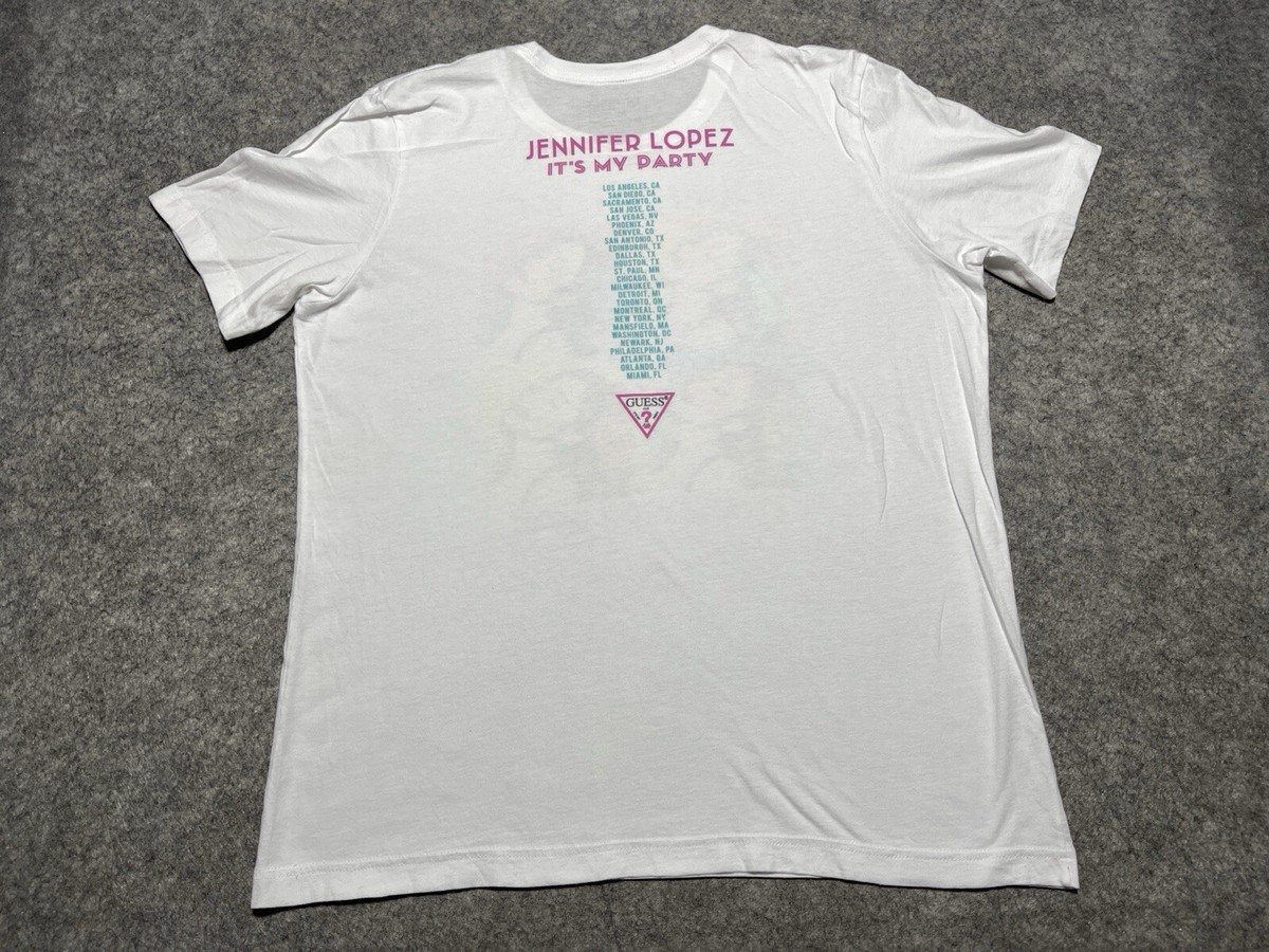 GUESS×JENNIFER LOPEZ USA限定販売Tシャツ L ホワイト GUESS×JENNIFER LOPEZ USA限定販売Tシャツ L ホワイト