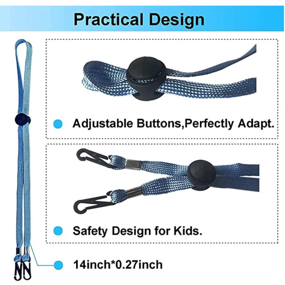 10Pcs Face Mask Lanyards,Mask Holder for Mask Lanyard with Clips - Image 2 of 4