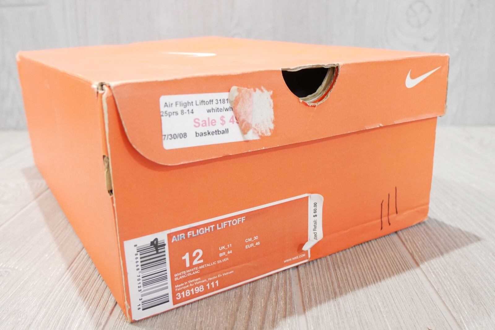 New Rare Vintage Nike Air Liftoff White Leather Basketball Shoes 2008 Men 12 OSS eBay