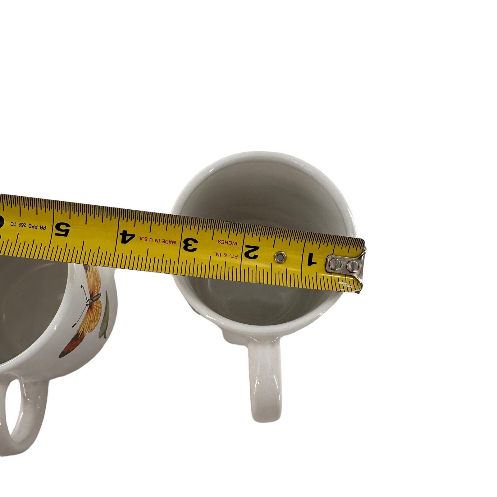 2x Old East Main Co Smooth 12 oz Coffee Tea Mug Cup Butterfly Wildflower Gift b