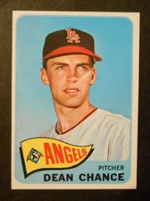 1965 Topps #140 DEAN CHANCE Los Angeles Angels EXMT+
