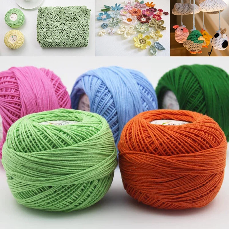 Yarn Knitting Crochet Wool Cotton Acrylic Crocheting Sweater Hand Woolen  Diy Thread Weaving Colored Soft Line Woven Hat