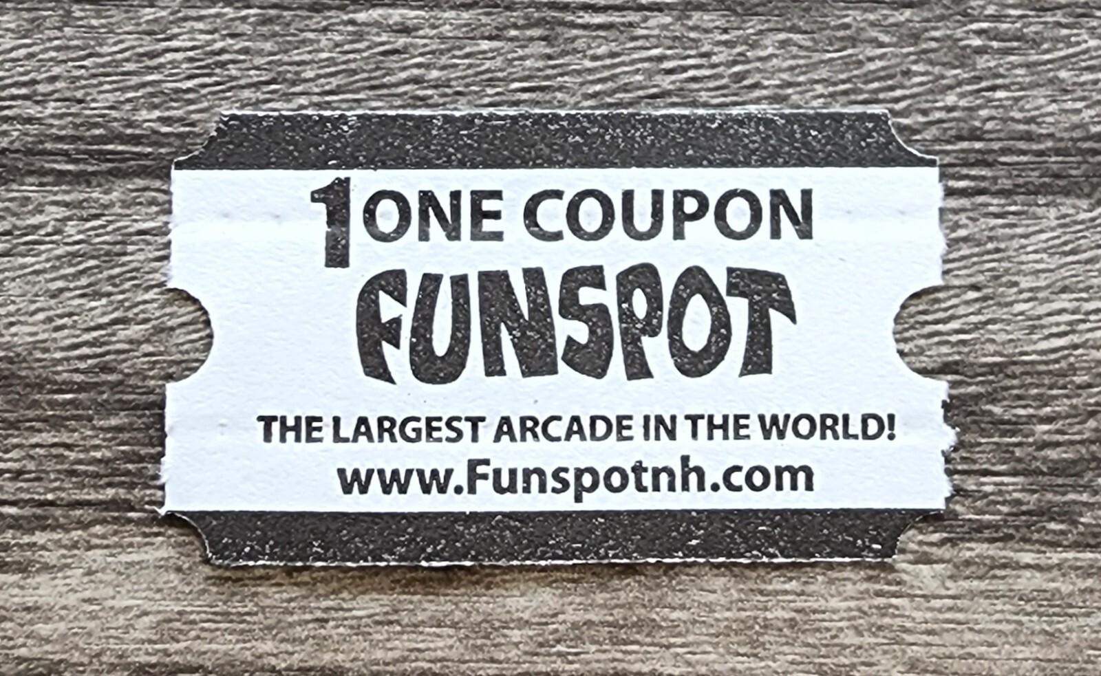 FUNSPOT Coupon Ticket Worlds Largest Arcade Souvenir Weirs Beach Laconia NH eBay