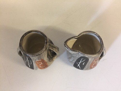 Vintage Creamer Sugar Laurentian Canada Pottery Quebec MCM Mid Century 306 307 - Picture 5 of 10