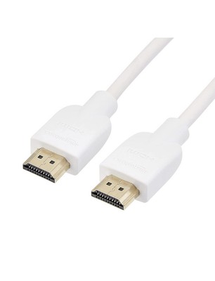 Amazon Basics CL3 Rated High-Speed HDMI Cable 18 Gbps, 4K/60Hz, 6ft White 2 Pack