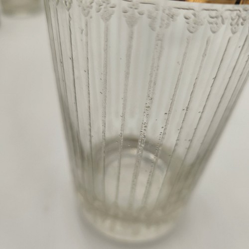Vintage MCM 8 Culver Tyrol Highball Glasses 22K Gold Band Vertical Spear Pattern - Picture 7 of 10