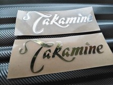 2Pcs Takamine Guitar Bass Neck Headstock Self-Adhesive Metal Sticker Gold Silver