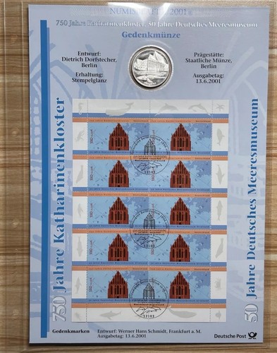 3 Numis Sheets Year 2001 / 10 DM, 925 SILVER / Stamp Sheet + Supplement - Picture 4 of 7