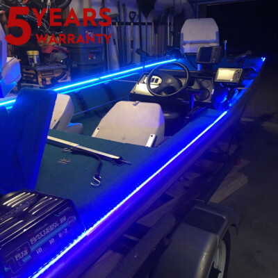 5M Blue 300LED Boat Deck Light Waterproof Bow Trailer Fishing Pontoon IR Control