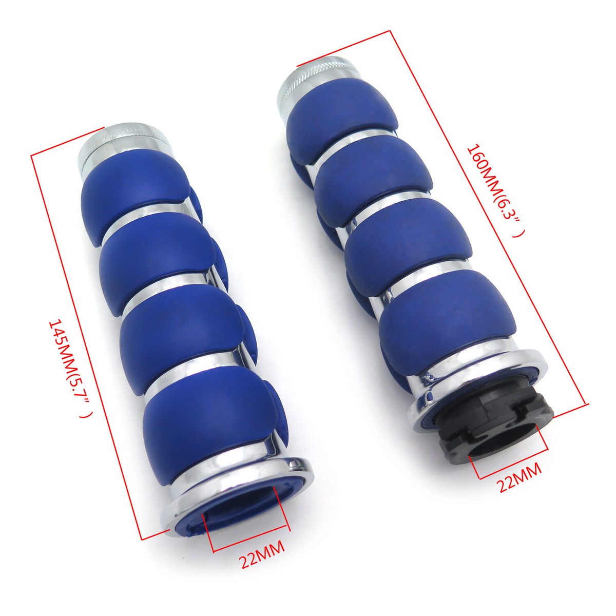 その他 st2m4grip For Kawasaki Mean Streak Drifter Classic- Chrome Blue Flat