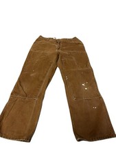 VTG Carhartt Women's Brown Double Knee RN 14806 Sz 16x32 distressed